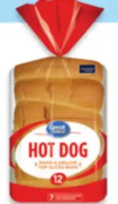 Walmart Great Value hot dog or hamburger buns offer