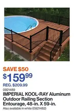 Patrick Morin Aluminum Outdoor Railing Section Entourage, 48-in. X 59-in offer