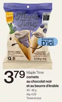 Avril Maple Time cornets au chocolat noir et au beurre d'érable offer