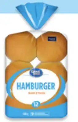 Walmart Great Value hot dog or hamburger buns offer
