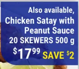 M & M Food Market Chicken Satay with Peanut Sauce offer