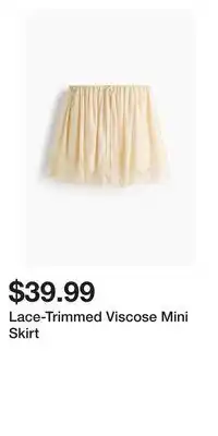 H&M Lace-Trimmed Viscose Mini Skirt offer
