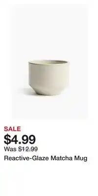 H&M Reactive-Glaze Matcha Mug offer