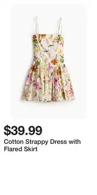 H&M Cotton Strappy Dress with Flared Skirt offer