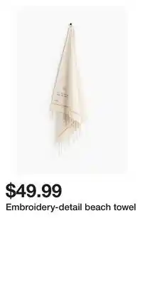 H&M Embroidery-detail beach towel offer