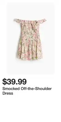 H&M Smocked Off-the-Shoulder Dress offer