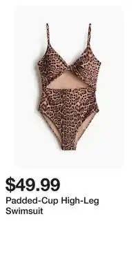 H&M Padded-Cup High-Leg Swimsuit offer