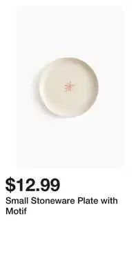 H&M Small Stoneware Plate with Motif offer