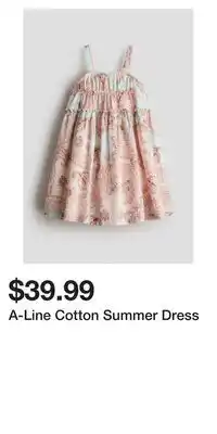 H&M A-Line Cotton Summer Dress offer