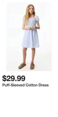 H&M Puff-Sleeved Cotton Dress offer
