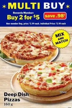M & M Food Market Deep Dish Pizzas offer