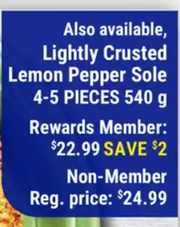M & M Food Market Lightly Crusted Lemon Pepper Sole offer