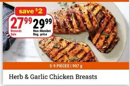 M & M Food Market Herb & Garlic Chicken Breasts offer