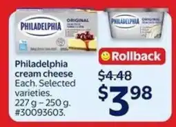 Walmart Philadelphia Cream Cheese offer