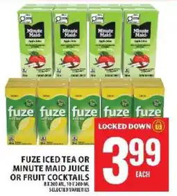 Food Basics Fuze Iced Tea or Minute Maid Juice or Fruit Cocktails offer