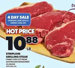 Loblaws STRIPLOIN GRILLING STEAK offer