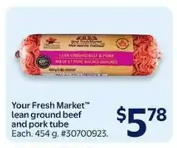 Walmart Your Fresh Market lean ground beef and pork tube offer