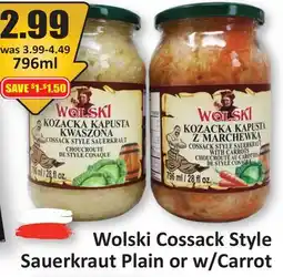 Starsky Wolski Cossack Style Sauerkraut Plain or w/Carrot offer
