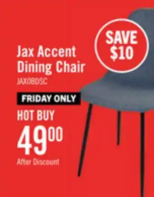 The Brick Jax Dining Chair with Polyester Fabric, Metal - Charcoal offer