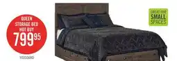 The Brick Yorkdale 6-Drawer Platform Bed with Headboard & Storage Frame, Made in Canada, Grey - Queen Size offer