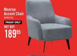 The Brick Monroe 29 Fabric Accent Chair with Metal Legs - Grey offer
