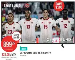 The Brick SAMSUNG 75 U8000H Crystal UHD 4K Smart Tizen TV (UN75U8000HFXZC) – 2026 Model offer