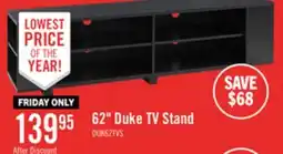 The Brick Duke 62 TV Stand with Shelves and Cable Management for TVs up to 70 - Black offer