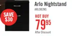 The Brick Arlo Bedside 2-Drawer Nightstand, 18.3W x 22H, Made in Canada - Black offer