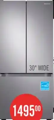 The Brick Samsung 30 22.1 Cu. Ft. French-Door Refrigerator - Stainless Steel offer