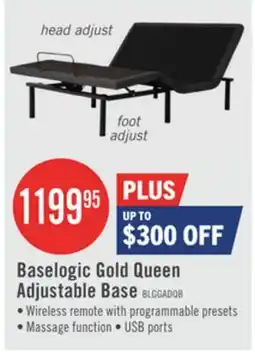 The Brick Baselogic Gold Queen Adjustable Base offer
