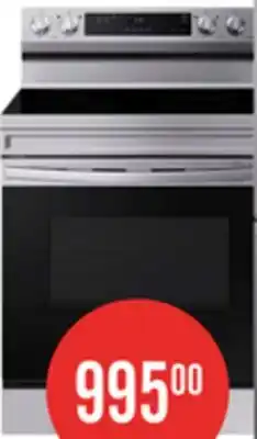 The Brick Samsung 6.3 Cu. Ft. Smart Electric Free Standing Range with Steam offer
