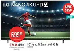 The Brick LG 65 NU850 Nano 4K Smart webOS TV (65NU850BPUA.ACC) – 2026 Model offer