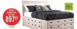 The Brick Yorkdale 12-Drawer Platform Bed with Headboard & Storage Frame, Made in Canada, White - Queen Size offer
