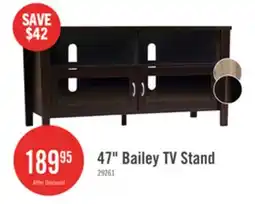 The Brick Bailey 47 TV Stand with Storage and Cable Management for TVs up to 55- Coffee Brown offer