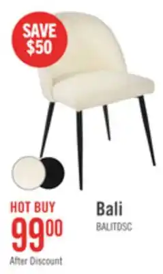 The Brick Bali Dining Chair with Boucle Fabric, Metal - Taupe offer