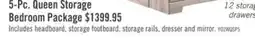 The Brick Yorkdale 5pc Bedroom Set with 12-Drawer Storage Bed, Dresser & Mirror, White - Queen Size offer