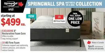 The Brick Springwall Spa 8 Firm Smooth Top Twin Mattress in a Box offer