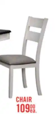 The Brick Echo Dining Chair with Linen-Look Fabric, Wood, Ladder-Back - White offer