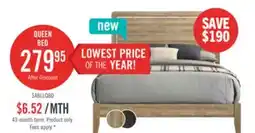 The Brick Sable Panel Bed with Headboard & Frame, Light Brown - Queen Size offer