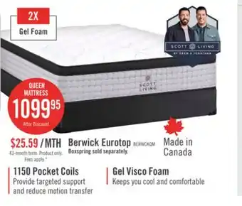 The Brick Scott Living Berwick ET Medium Queen Mattress offer
