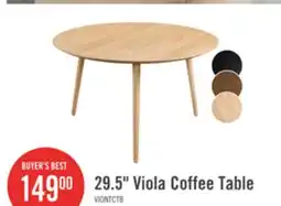 The Brick Viola 29.5 Modern Round Top Coffee Table – Natural Oak offer
