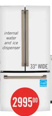 The Brick Cafe 33 18.6 Cu. Ft. French-Door Refrigerator - Matte White - CWE19SP4NW2 offer