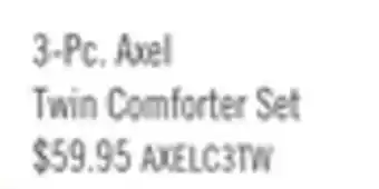 The Brick Axel 3-Piece Twin Comforter Set - Grey offer