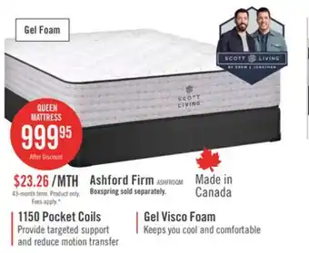 The Brick Scott Living Ashford TT Queen Mattress offer