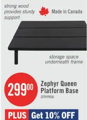 The Brick Zephyr Queen Platform Base offer