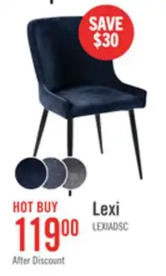 The Brick Lexi Dining Chair with Velvet-Look Fabric, Metal - Blue offer