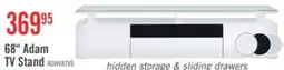 The Brick Adam 68 Modern TV Stand with Storage and Cable Management for TVs up to 75- White offer