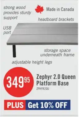 The Brick Zephyr 2.0 Queen Platform Base offer