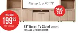 The Brick Noren 63 TV Stand with Storage for TVs up to 70- Light Oak offer