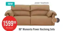 The Brick Momento 90 Genuine Leather Power Reclining Sofa – Caramel offer